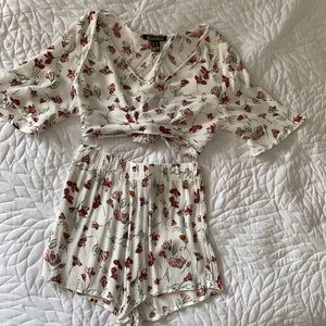Two piece floral set